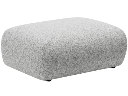 Světle šedá čalouněná podnožka MICADONI Kate 99 x 60 cm