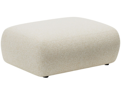 Světle béžová čalouněná podnožka MICADONI Kate 99 x 60 cm