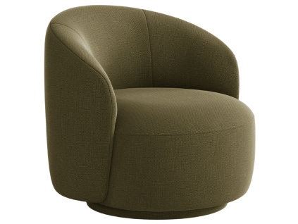 Zelené čalouněné otočné křeslo Micadoni Letizia