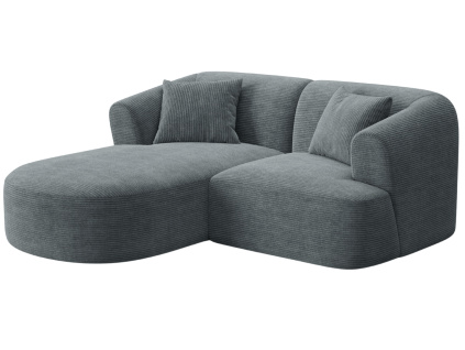 Šedá manšestrová rohová pohovka Cosmopolitan Design Campi 180 cm, levá