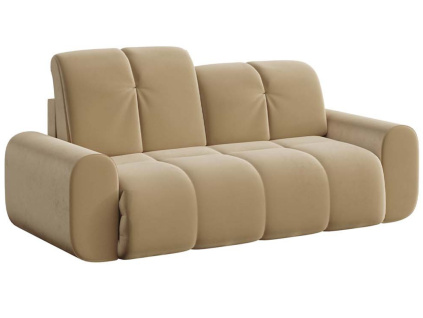 Béžová sametová dvoumístná pohovka Devichy Tous 210 cm