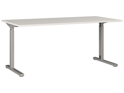 Šedý výškově nastavitelný pracovní stůl Germania Profi 2.0 160 x 80 cm