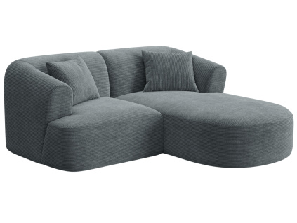 Šedá manšestrová rohová pohovka Cosmopolitan Design Campi 180 cm, pravá