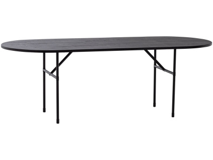 Černý dubový jídelní stůl Arthur 220 x 90 cm