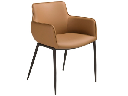 Hnědá koženková jídelní židle Angel Cerdá No. 4177