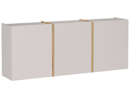 Krémově bílá nástěnná skříňka Germania Libbiano Plus 138 x 55 cm s dubovým dekorem