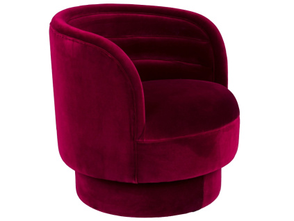 Červené sametové křeslo DOROTHY