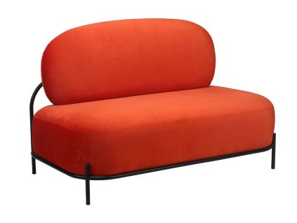 Oranžová pohovka POLLY 124,5 cm