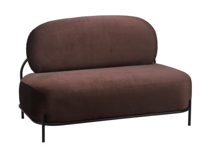 Hnědá pohovka POLLY 124,5 cm