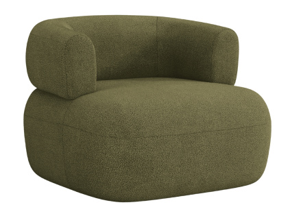 Zelené bouclé křeslo Windsor & Co Aldrin