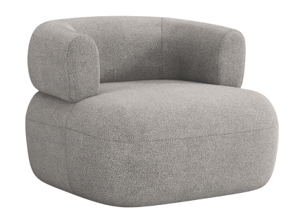 Světle šedé bouclé křeslo Windsor & Co Aldrin