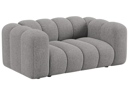 Šedá čalouněná dvoumístná pohovka Micadoni Lupine 170 cm