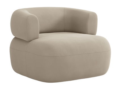 Béžové sametové křeslo Windsor & Co Aldrin