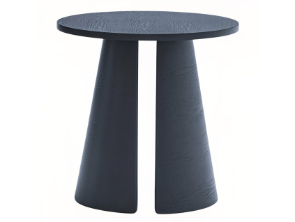 Modrý jasanový kulatý odkládací stolek Teulat Cep 50 cm