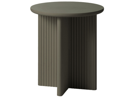 Zeleno-šedý lakovaný odkládací stolek Unique Furniture Palma 50 cm