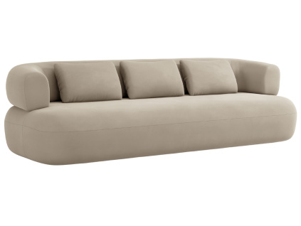 Béžová sametová čtyřmístná pohovka Windsor & Co Aldrin 226 cm