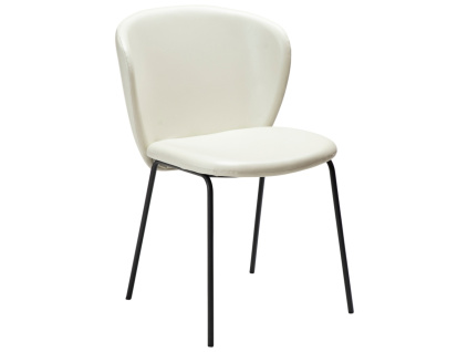 Bílá koženková jídelní židle DAN-FORM Stay