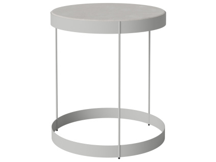 Šedý betonový konferenční stolek Drum 40 cm