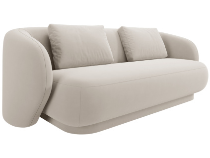 Krémově bílá sametová dvoumístná pohovka Cosmopolitan Design Camden 169 cm