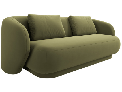 Zelená sametová dvoumístná pohovka Cosmopolitan Design Camden 169 cm