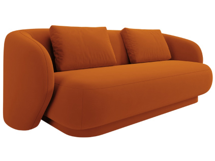 Terakotově oranžová sametová dvoumístná pohovka Cosmopolitan Design Camden 169 cm