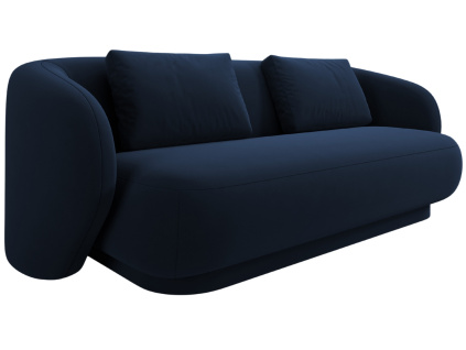 Tmavě modrá sametová dvoumístná pohovka Cosmopolitan Design Camden 169 cm