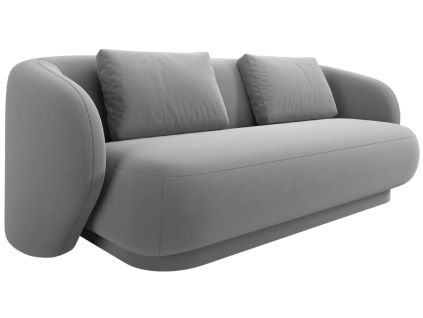 Světle šedá sametová dvoumístná pohovka Cosmopolitan Design Camden 169 cm