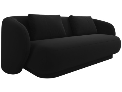 Černá sametová dvoumístná pohovka Cosmopolitan Design Camden 169 cm