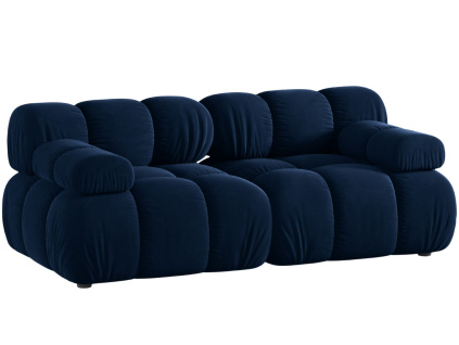 Královsky modrá sametová dvoumístná pohovka MICADONI Bellis 188 cm