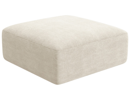 Krémově bílá manšestrová podnožka Cosmopolitan Design Campi 90 x 90 cm