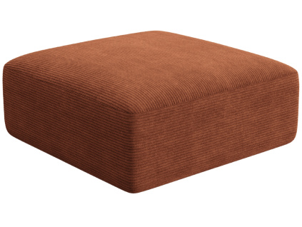 Terakotově oranžová manšestrová podnožka Cosmopolitan Design Campi 90 x 90 cm