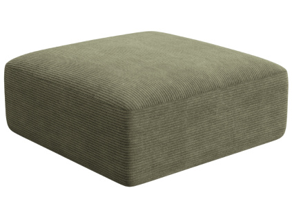 Zelená manšestrová podnožka Cosmopolitan Design Campi 90 x 90 cm