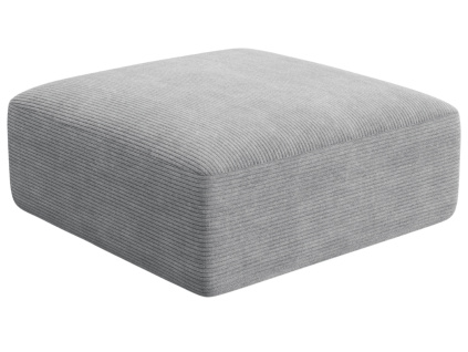 Světle šedá manšestrová podnožka Cosmopolitan Design Campi 90 x 90 cm