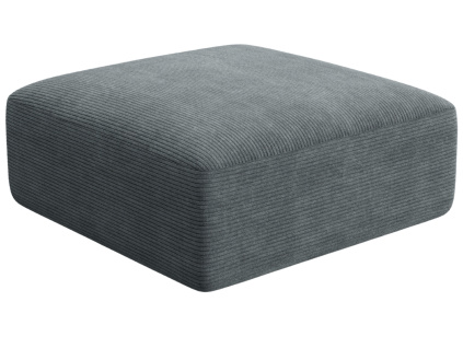 Šedá manšestrová podnožka Cosmopolitan Design Campi 90 x 90 cm