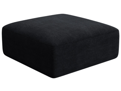 Černá manšestrová podnožka Cosmopolitan Design Campi 90 x 90 cm