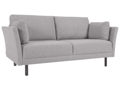Světle šedá dvoumístná pohovka Kave Home Gilma 170 cm s černou podnoží
