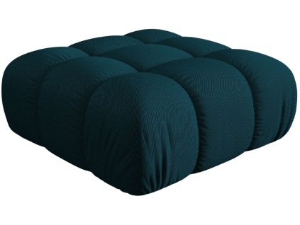 Modrá čalouněná podnožka MICADONI Bellis 94 x 94 cm