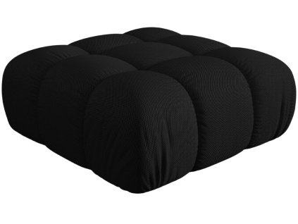 Černá čalouněná podnožka MICADONI Bellis 94 x 94 cm