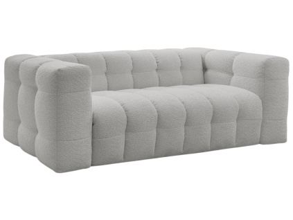 Světle šedá bouclé trojmístná rozkládací pohovka Cloud 228 cm