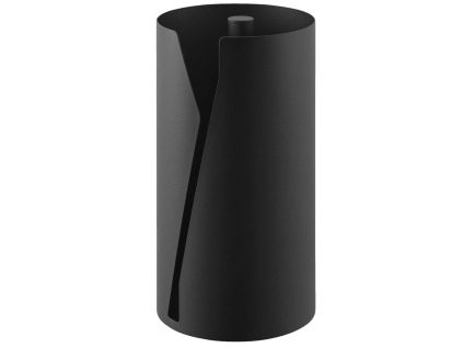 Černý kovový držák na roli kuchyňských utěrek Yamazaki Tower 30 cm