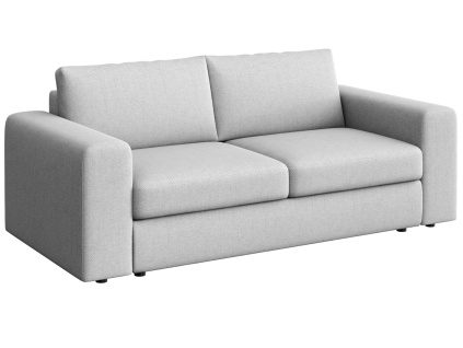 Světle šedá čalouněná trojmístná pohovka Baga 218 cm