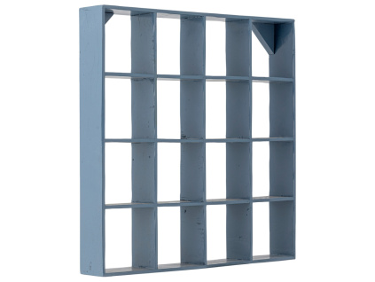 Modrá nástěnná police Bekka 70 x 70 cm