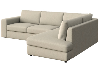 Béžová čalouněná rohová pohovka Baga 297 cm, pravá