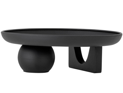 Černý kovový dekorativní tác bloomingville Dustin 26 cm