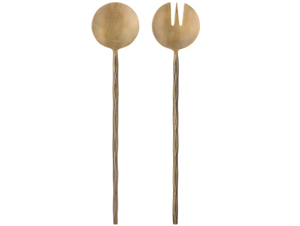 Set dvou mosazných salátových lžic Bloomingville Gaith 28 cm