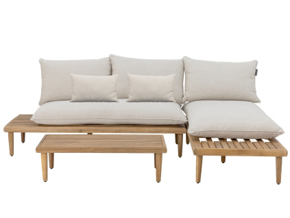 Set dřevěné zahradní pohovky se stolkem bloomingville Cesano 210cm