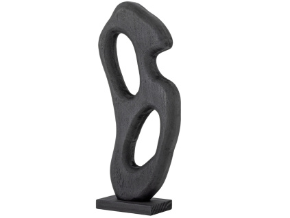 Černá dřevěná soška Bloomingville Elya 45,5 cm