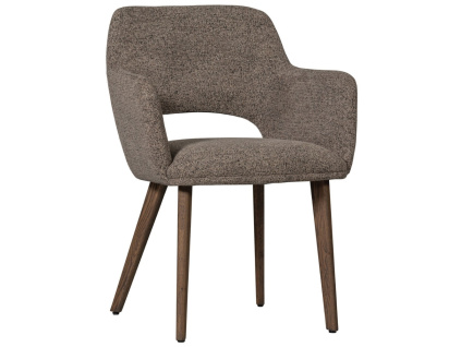 Hnědá čalouněná jídelní židle Murat