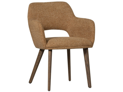 Žlutá čalouněná jídelní židle Murat