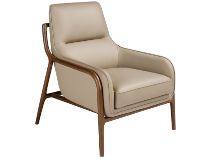 Béžové kožené křeslo Angel Cerdá No. 5177